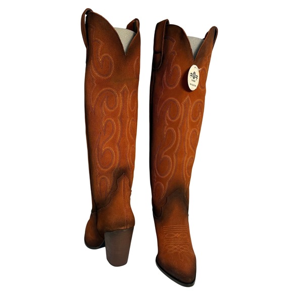 NWT Circle G By Corral Ladies Shedron Suede Tall Western Boots Q7033 | 7W - Picture 4 of 5